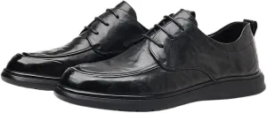 Men's Breathable Comfortable Business Lace Up Oxford Shoes Modern Leather Casual Scale Pattern Formal Shoes