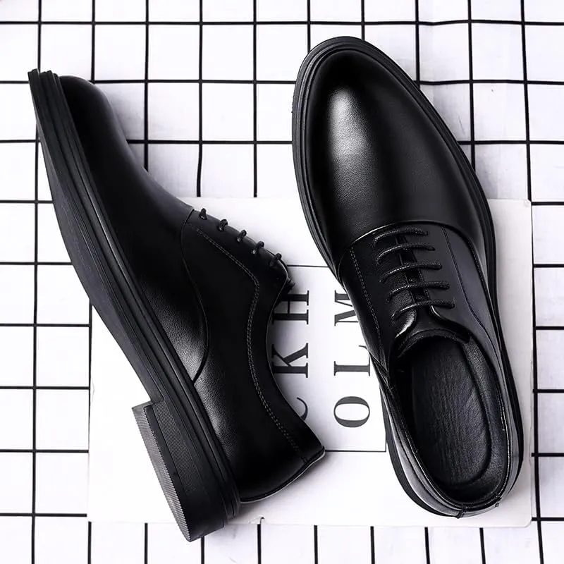Men's Cap-Toe Oxford Formal Shoes - Breathable Lining Dress Footwear for Product Demonstrations, Executive Summits & Corporate Dinners