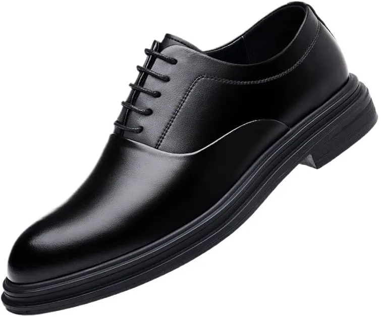 Men's Cap-Toe Oxford Formal Shoes - Breathable Lining Dress Footwear for Product Demonstrations, Executive Summits & Corporate Dinners