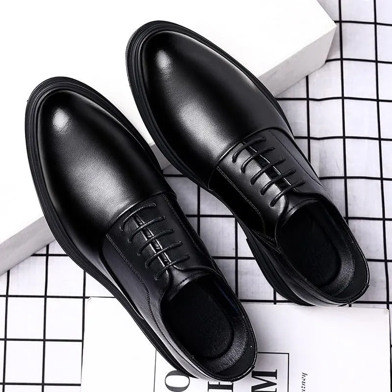 Men's Cap-Toe Oxford Formal Shoes - Breathable Lining Dress Footwear for Product Demonstrations, Executive Summits & Corporate Dinners