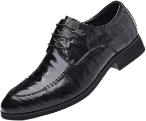 Men's Casual Dress Shoes Business Dress Oxford Formal Shoes for Men Classic Lace Up Formal Tuxedo Derby Shoes