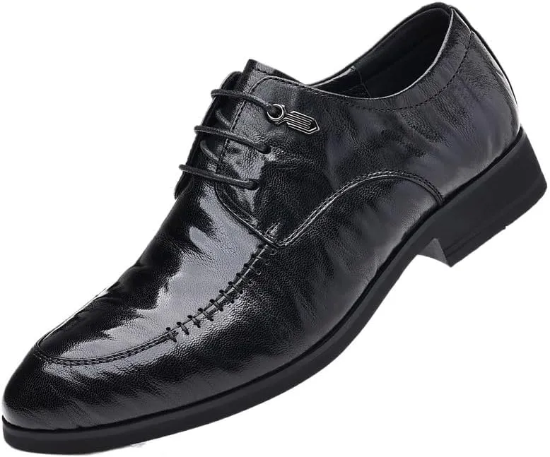 Men's Casual Dress Shoes Business Dress Oxford Formal Shoes for Men Classic Lace Up Formal Tuxedo Derby Shoes