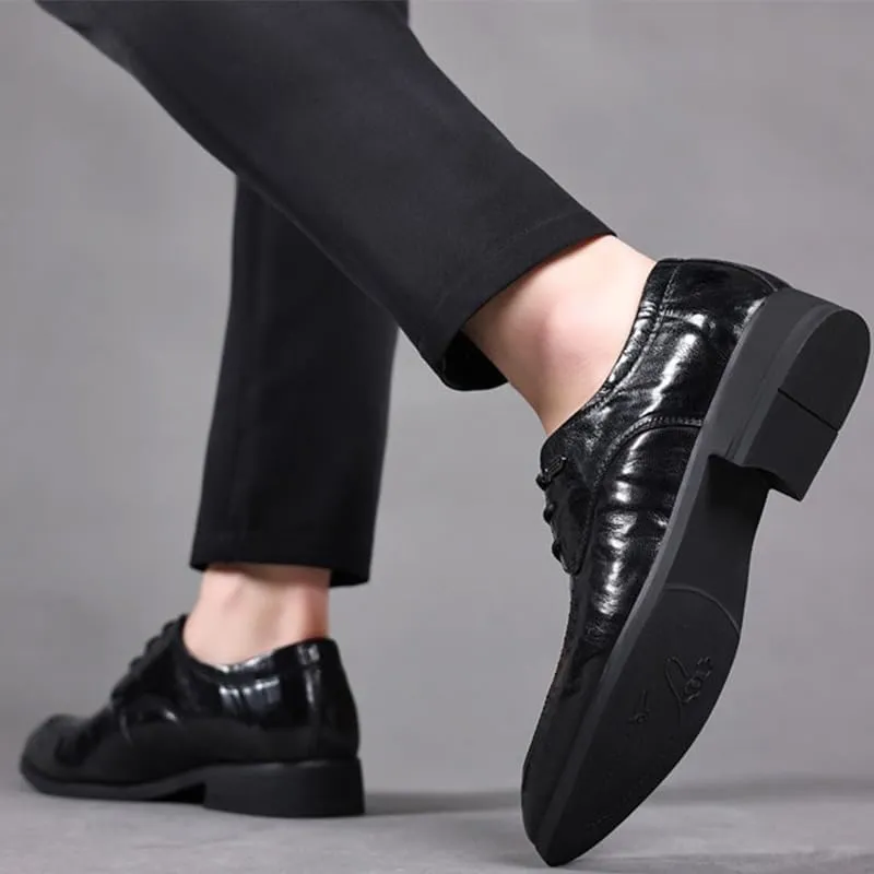 Men's Casual Dress Shoes Business Dress Oxford Formal Shoes for Men Classic Lace Up Formal Tuxedo Derby Shoes