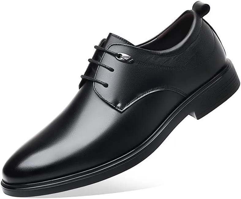 Men's Classic Lace-up Formal Business Oxfords Comfort Casual Dress Shoes for Men Office Working Derby Shoes