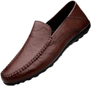 Men's Classic Slip-On Oxford Shoes - Lightweight Comfortable Thick-Soled Formal Shoes for Business & Weddings