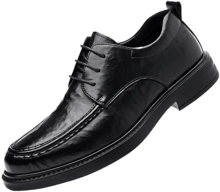 Mens Dress Oxford Formal Shoes Leather Business Shoes Mens Commuter Slip-Resistant Lightweight Breathable Easy to Walk