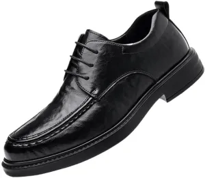Mens Dress Oxford Formal Shoes Leather Business Shoes Mens Commuter Slip-Resistant Lightweight Breathable Easy to Walk