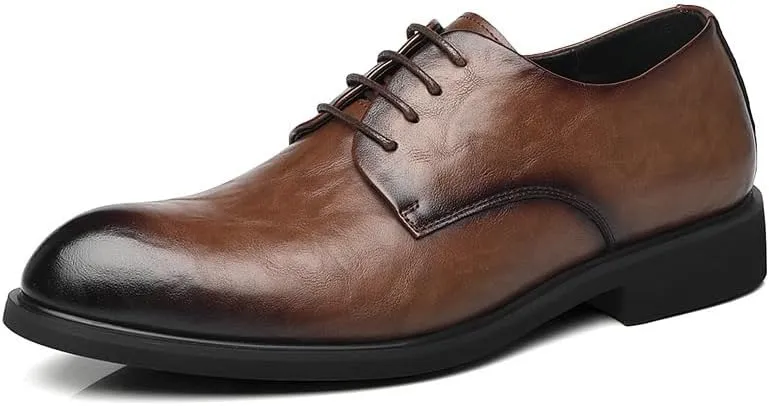 Men's Dress Shoes Mens Breathable Business Classic Oxfords Shoes Men Genuine Leather Derby Shoes