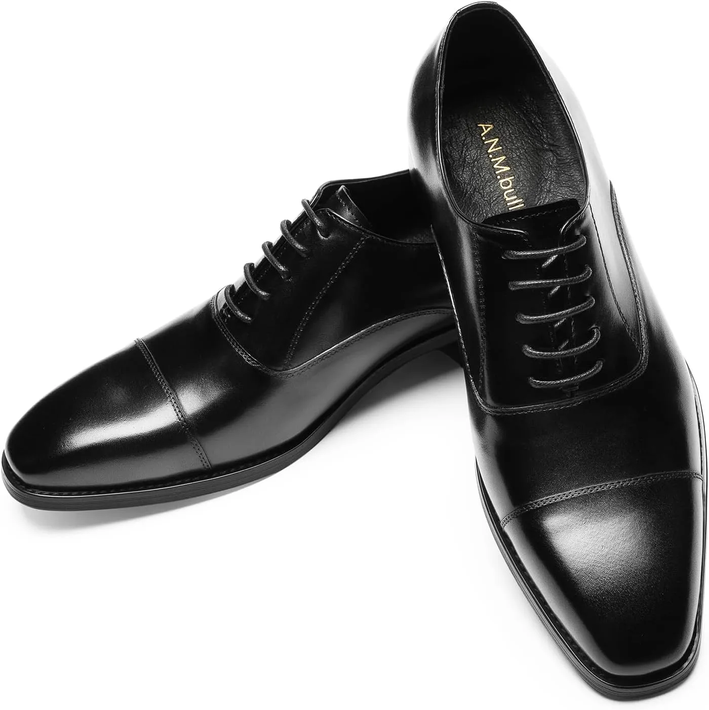 Men's Dress Shoes - Minimalist Cap Toe Oxford in Genuine Leather | Sleek Dress Shoes for Business