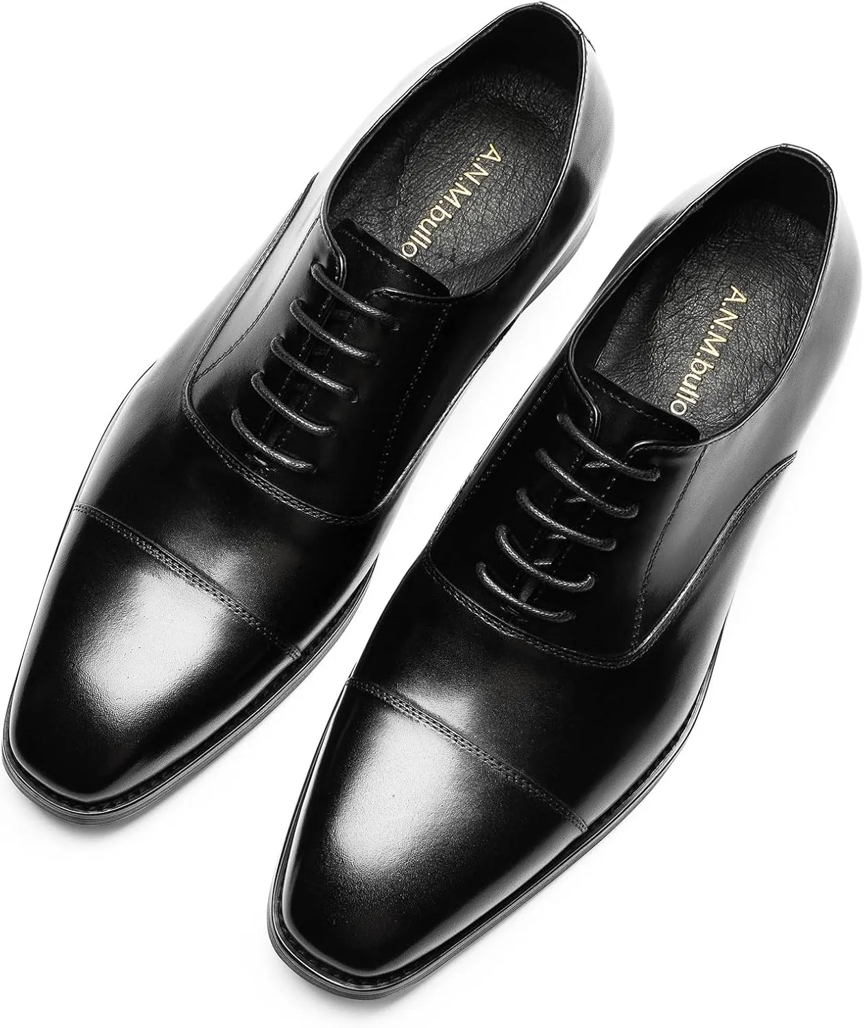 Men's Dress Shoes - Minimalist Cap Toe Oxford in Genuine Leather | Sleek Dress Shoes for Business