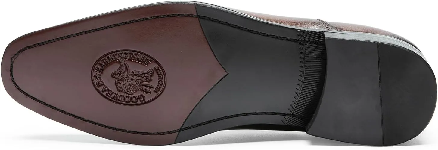Men's Dress Shoes - Minimalist Cap Toe Oxford in Genuine Leather | Sleek Dress Shoes for Business