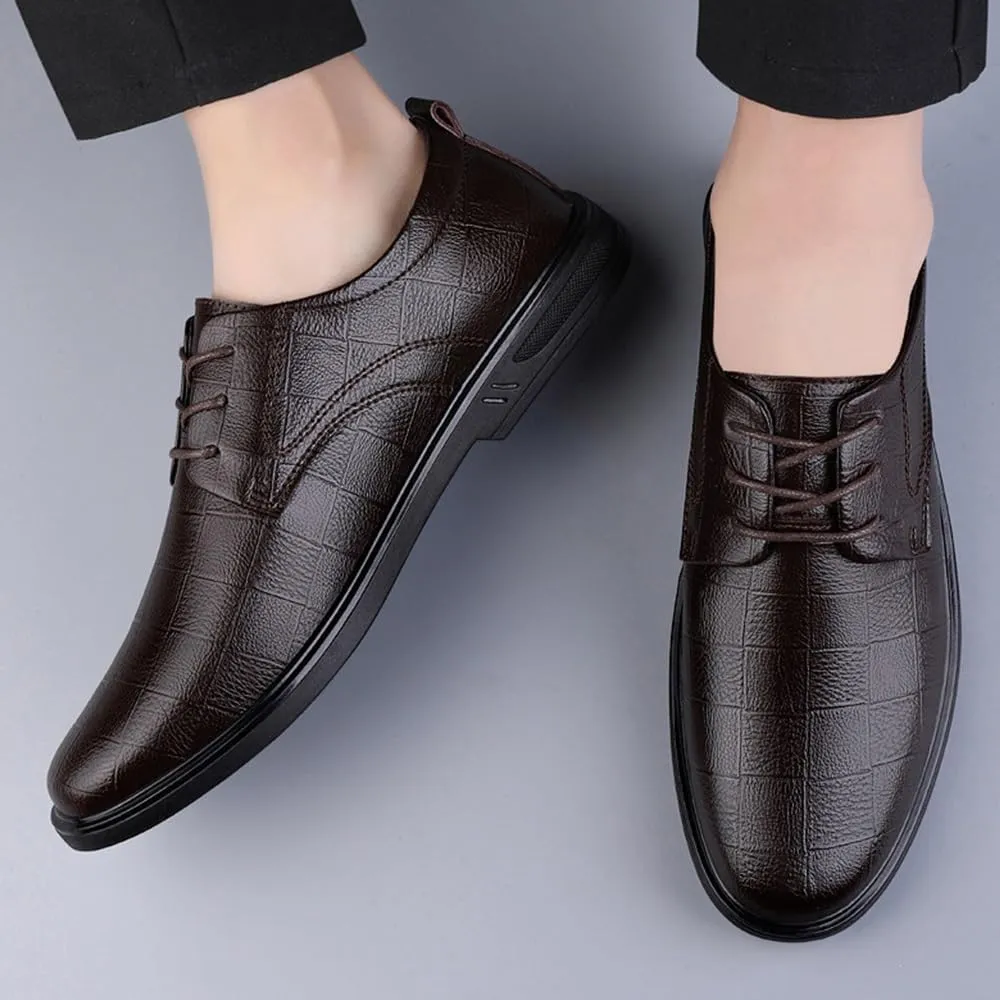 Men's Dress Shoes Patent Leather Lace Up Oxford Shoes Fashion Pointed Toe Casual Classic Formal Shoes Business Wedding Derby Shoes for Men