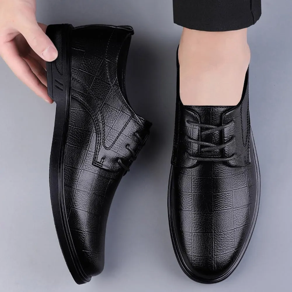 Men's Dress Shoes Patent Leather Lace Up Oxford Shoes Fashion Pointed Toe Casual Classic Formal Shoes Business Wedding Derby Shoes for Men