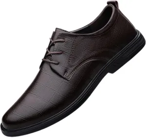 Men's Dress Shoes Patent Leather Lace Up Oxford Shoes Fashion Pointed Toe Casual Classic Formal Shoes Business Wedding Derby Shoes for Men