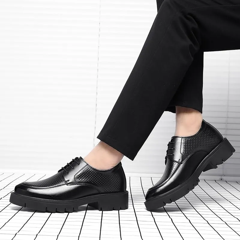 Mens Dress Sneakers Lightweight Non Slip Casual Business Work Formal Shoes Elegant Patent Leather Slip-on Dress Shoes