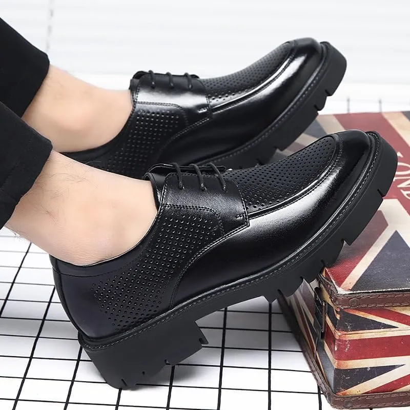 Mens Dress Sneakers Lightweight Non Slip Casual Business Work Formal Shoes Elegant Patent Leather Slip-on Dress Shoes