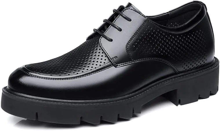 Mens Dress Sneakers Lightweight Non Slip Casual Business Work Formal Shoes Elegant Patent Leather Slip-on Dress Shoes
