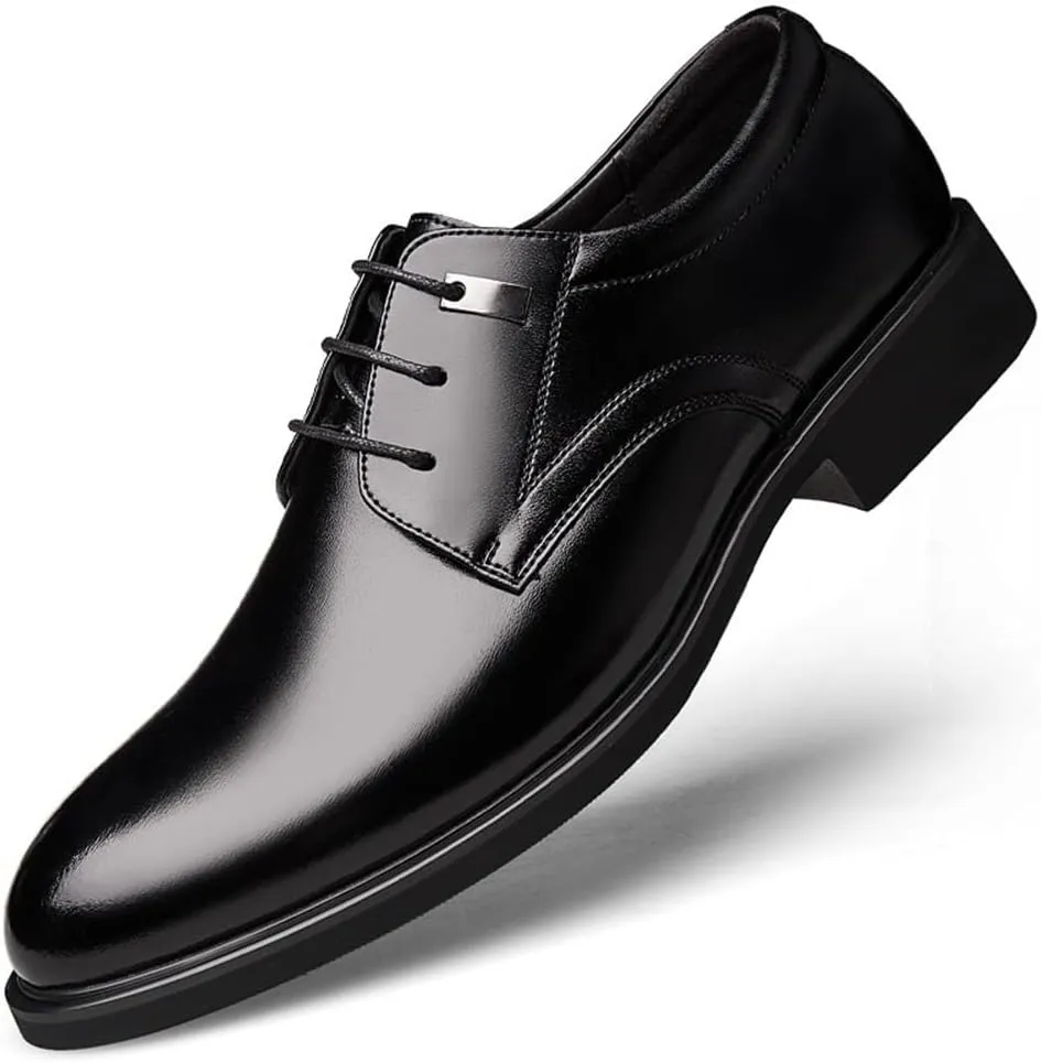 Mens Elevator Dress Shoes Summer Business Formal Shoes for Men Hollow Out Casual Korean Style Oxford Shoes Breathable Mens Footwear