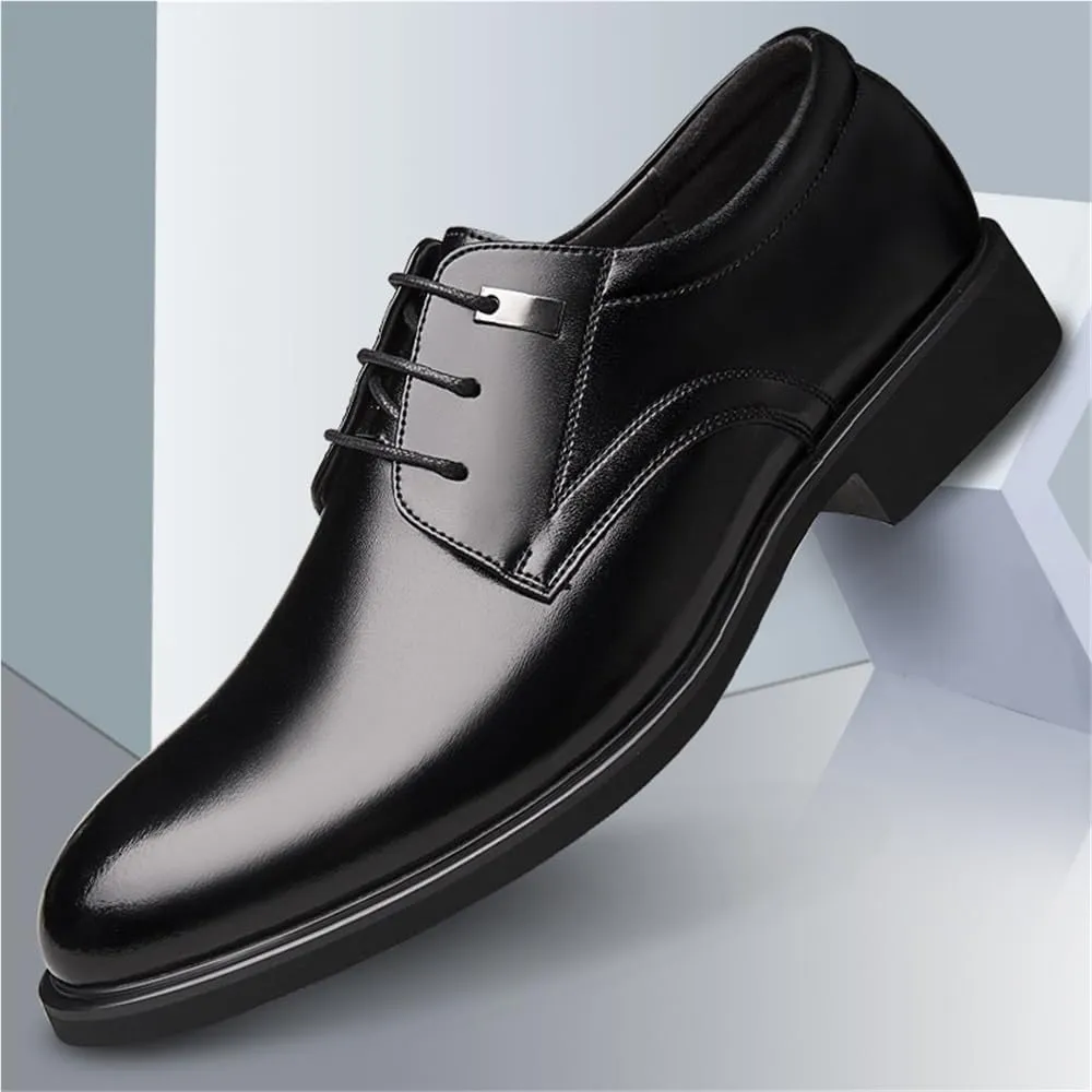 Mens Elevator Dress Shoes Summer Business Formal Shoes for Men Hollow Out Casual Korean Style Oxford Shoes Breathable Mens Footwear