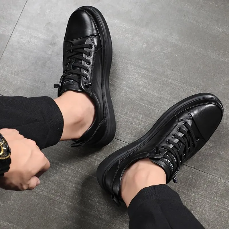 Men's Fashion Classic Pointed Toe Lace Up Low Top Leather Dress Shoes Men Business Wingtip Formal Shoes