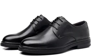 Mens Genuine Leather Lace Up Dress Shoes Top Grain Business Casual Oxford Spring Summer Office Formal Shoes