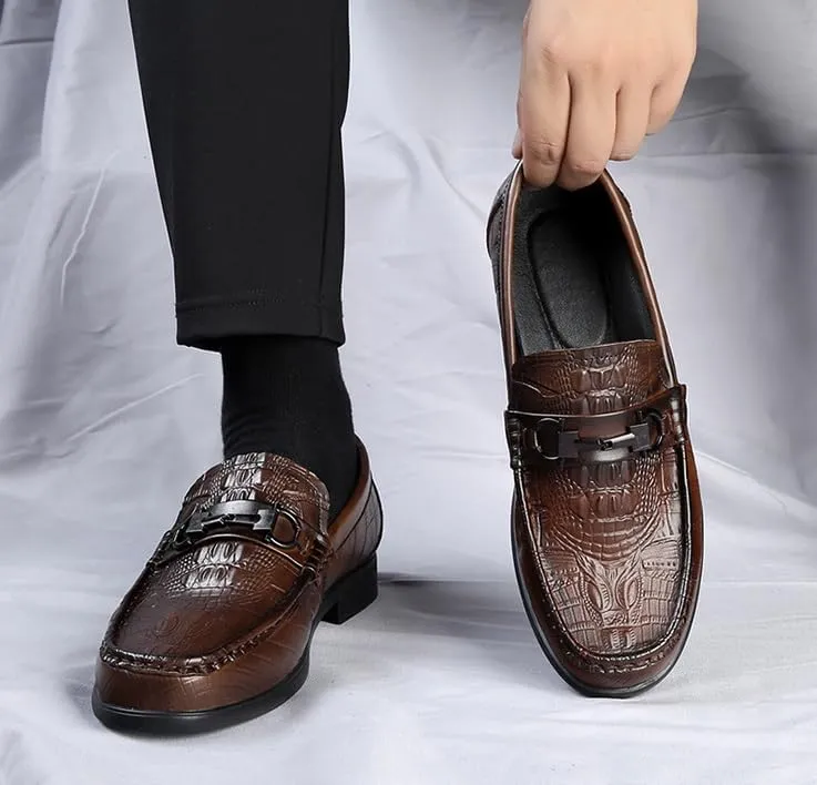 Men's Leather Formal Wedding Dress Shoes Mens Business Casual Fashion Oxfords Wingtip Brogue for Men