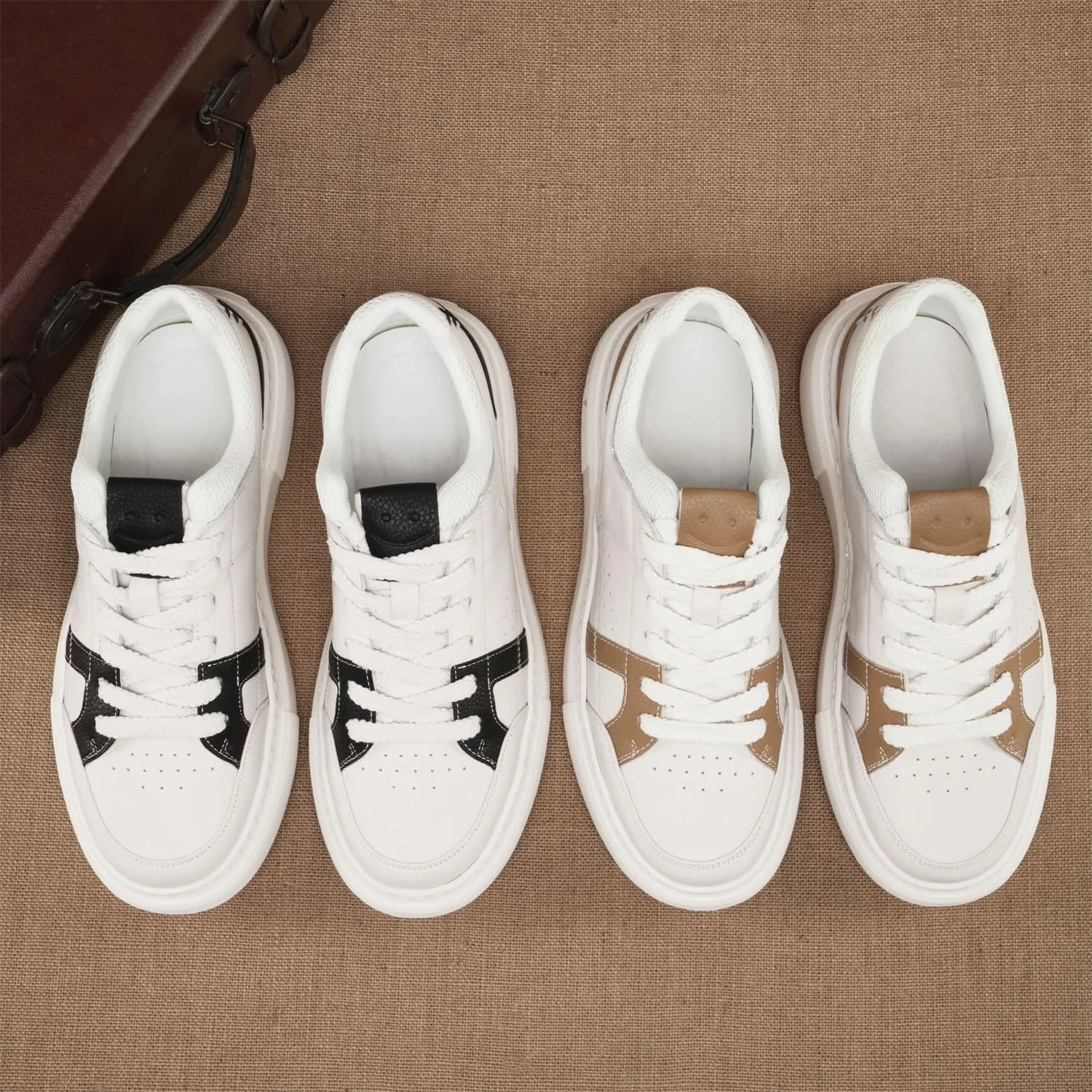 Men's Oxford Shoes Casual Leather Dress Shoes Breathable Lace Up Shoes for Business Office Wear Retro Round Toe Comfortable Lug Sole Non-Slip Formal Shoes