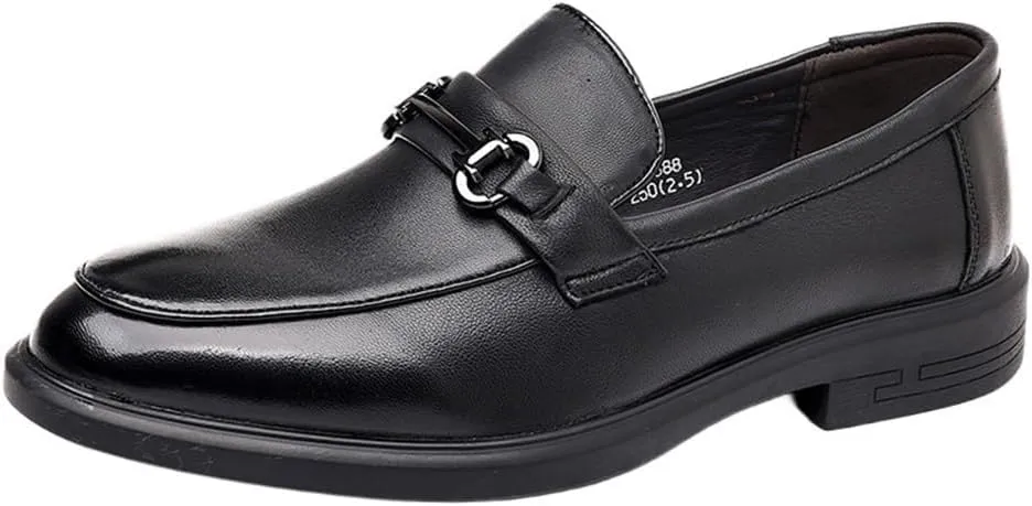 Mens Party Shoes Suede Vamp Business Solid Color Round Toe Non Slip Low Top Anti-Slip Prom Wedding Slip On