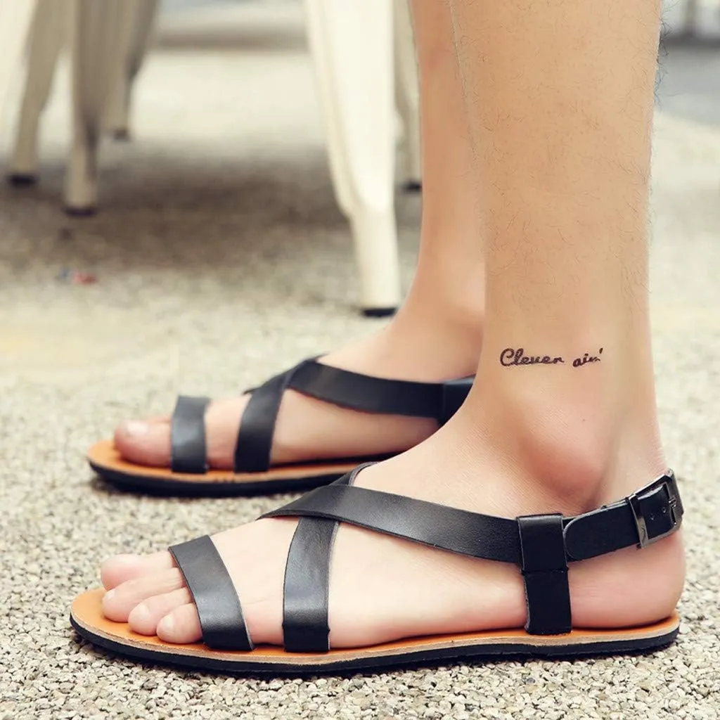 Mens Sandals Sandal Men Mens Beach Sandals Outdoor Lightweight Non Slip Adjustable Straps Beach Sandal
