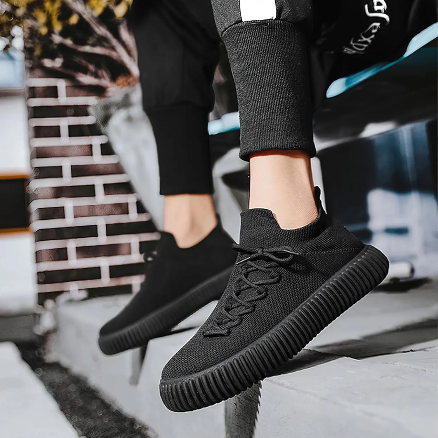 Men's Unique Side Lace-up Trainers Breathable Fashion Sports Shoes
