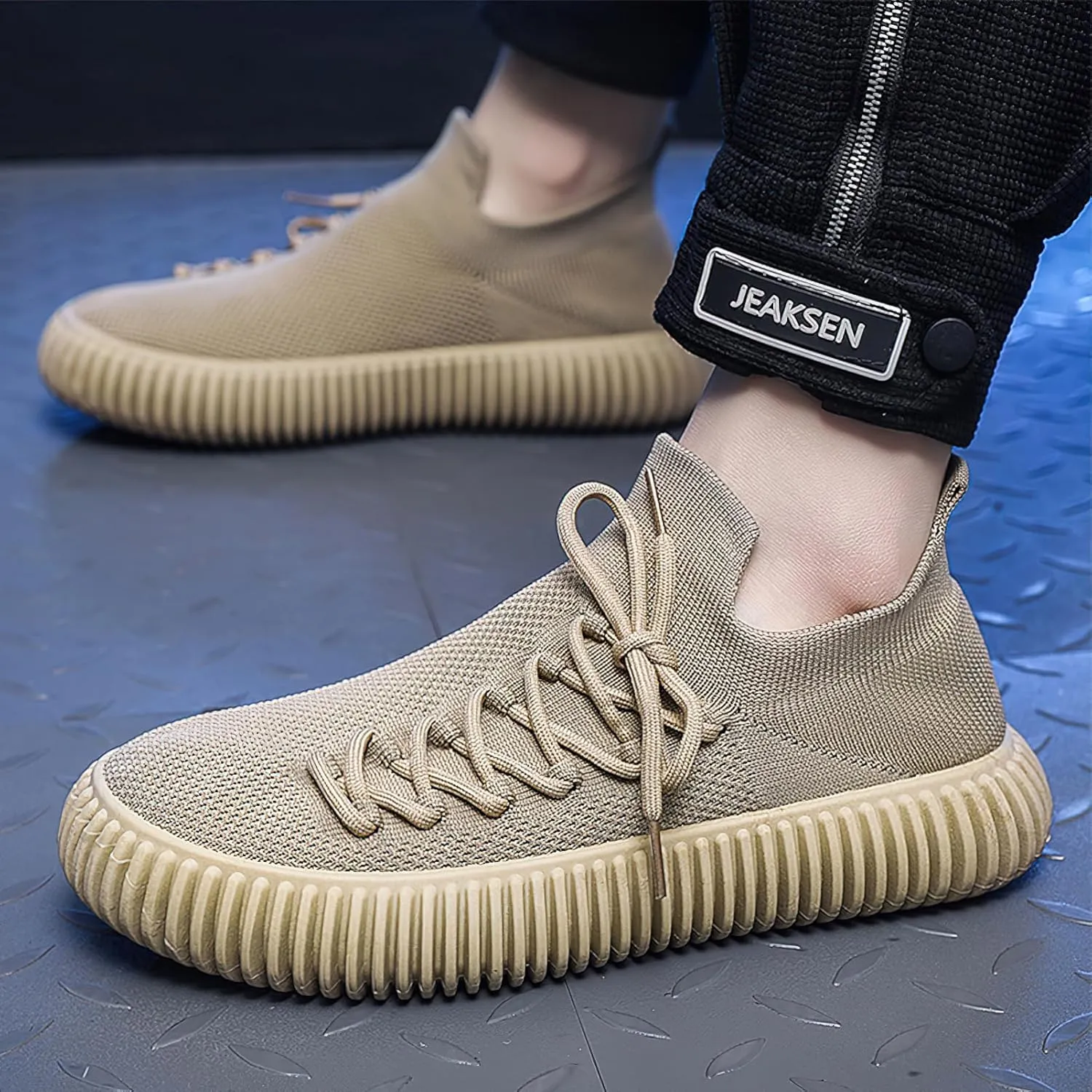 Men's Unique Side Lace-up Trainers Breathable Fashion Sports Shoes