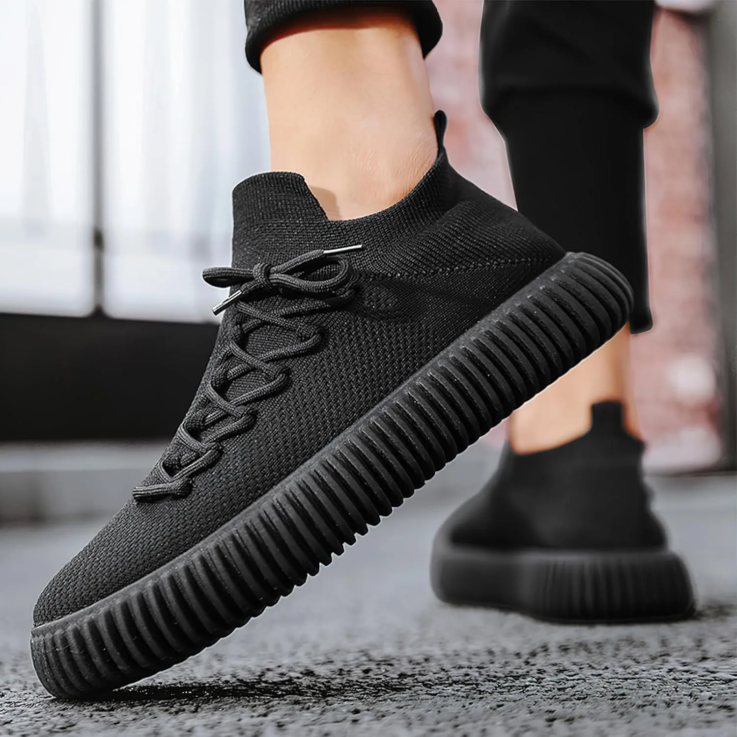 Men's Unique Side Lace-up Trainers Breathable Fashion Sports Shoes