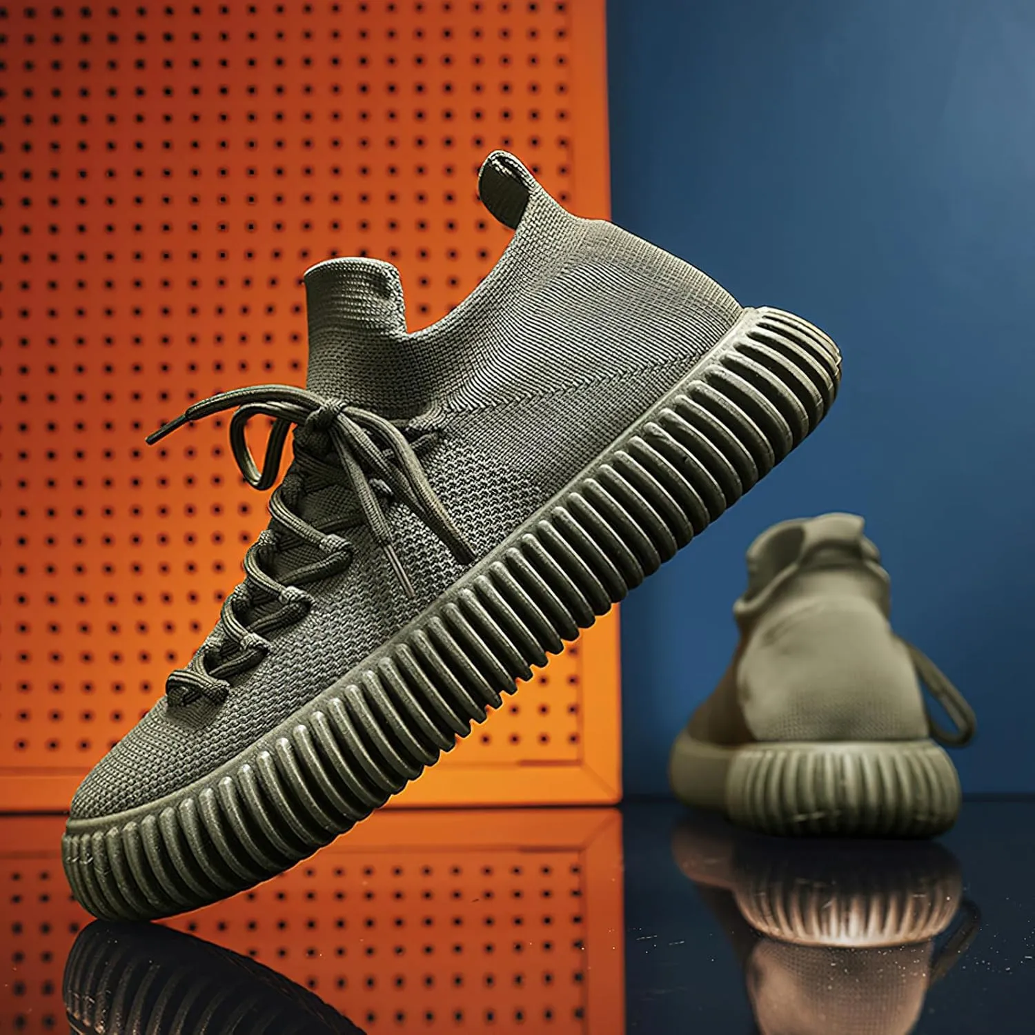 Men's Unique Side Lace-up Trainers Breathable Fashion Sports Shoes