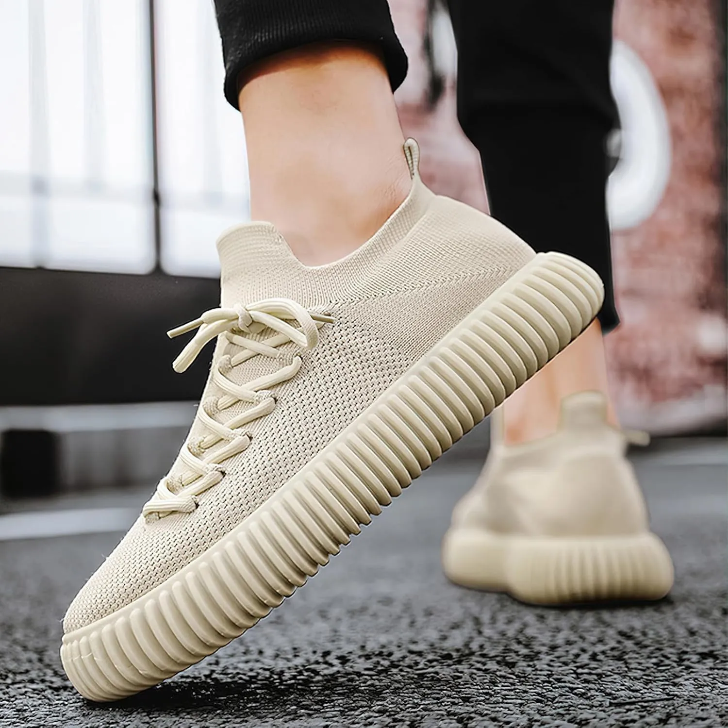 Men's Unique Side Lace-up Trainers Breathable Fashion Sports Shoes