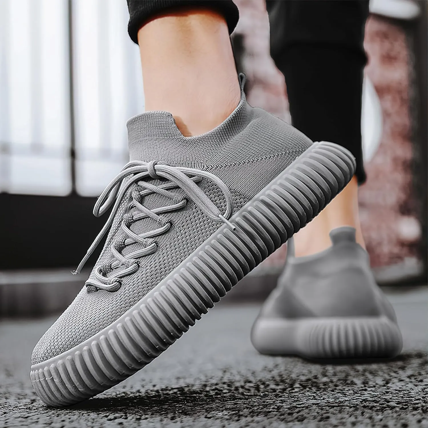 Men's Unique Side Lace-up Trainers Breathable Fashion Sports Shoes