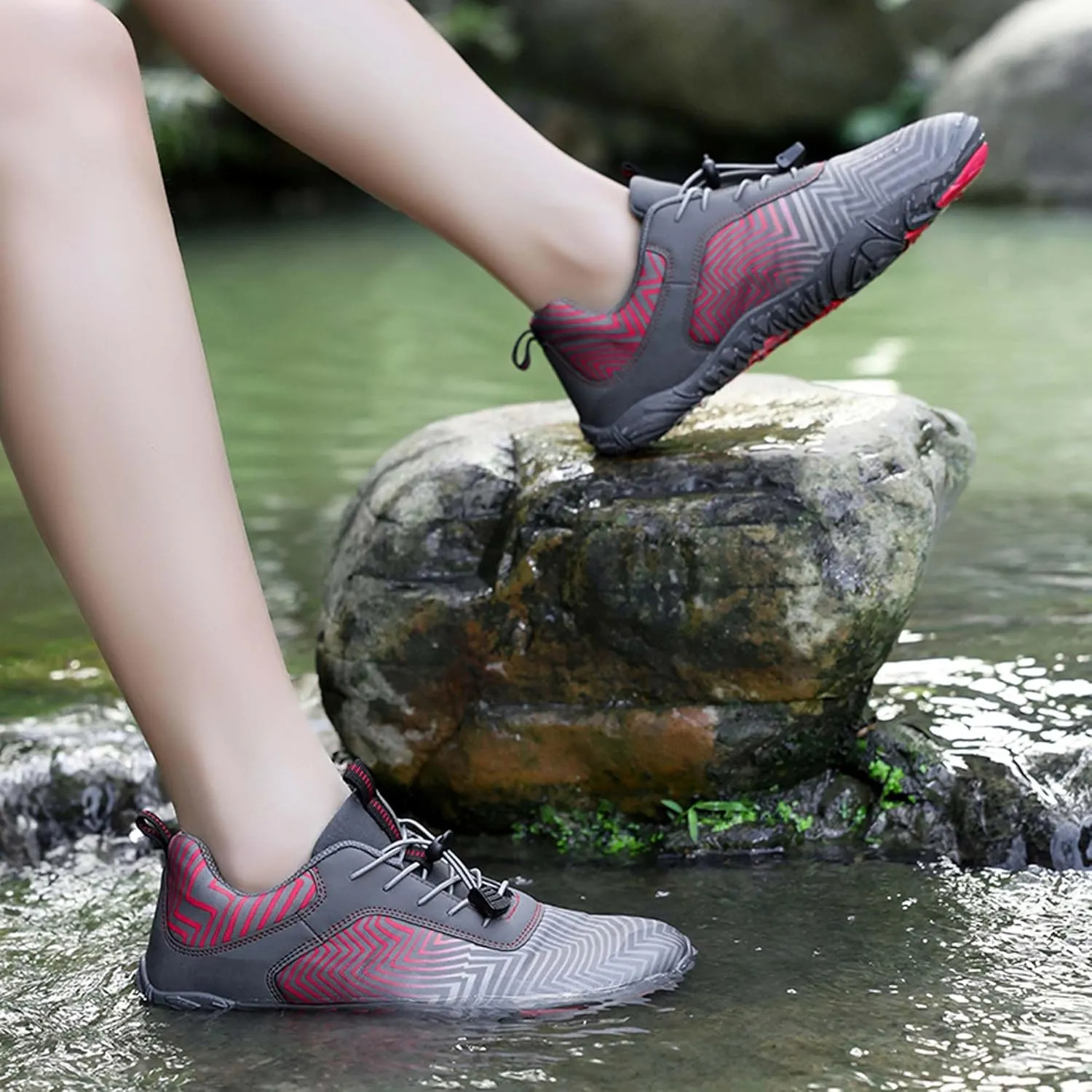 Men's Women's Outdoor Water Sports Shoes Men's Quick Dry Beach Shoes Walking, Fishing, Climbing, Sailing, Hiking, Functional Training Shoes Breathable, Amphibious Sports Shoes