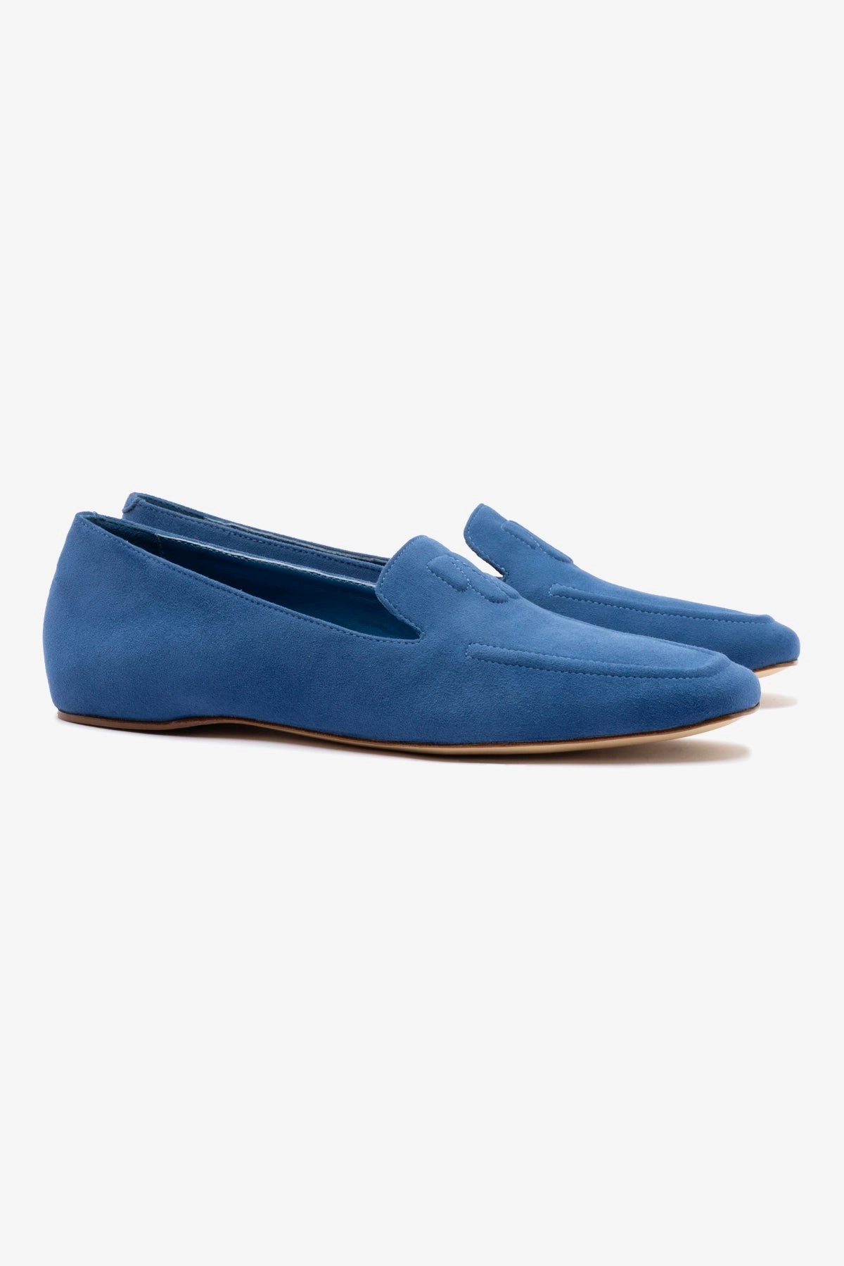 Penny Loafer In Blue Stoned Suede Veranda View Lightweight Outsole