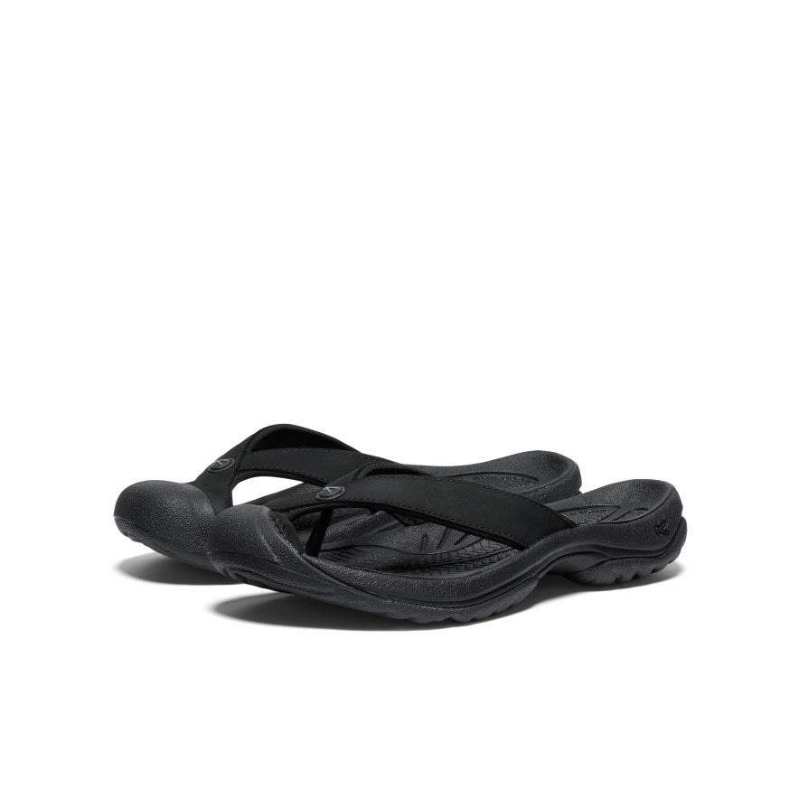 Women's Waimea Leather Flip-Flop  |  Black/Black Sandal Care Multi Shade