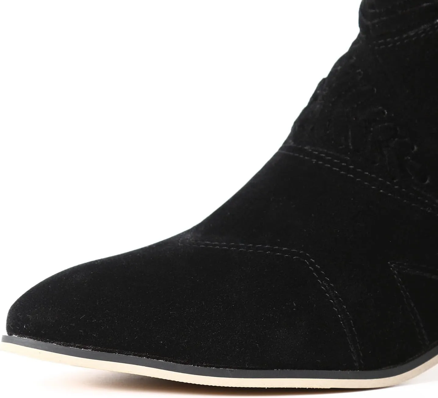 Mid Calf Boots for Women Ankle Boots Tassel Pointed Toe Chunky Heel Side Zipper Boots Casual Classic Mid Calf Boots