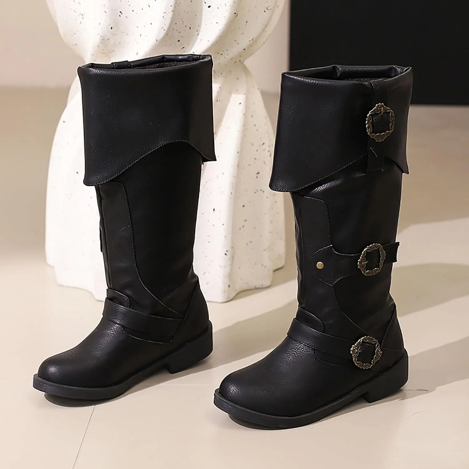 Mid Calf Boots for Women Cowboy Boots for Women Halloween Costume Comfy Boots Medieval Cosplay Boots For Women Boots