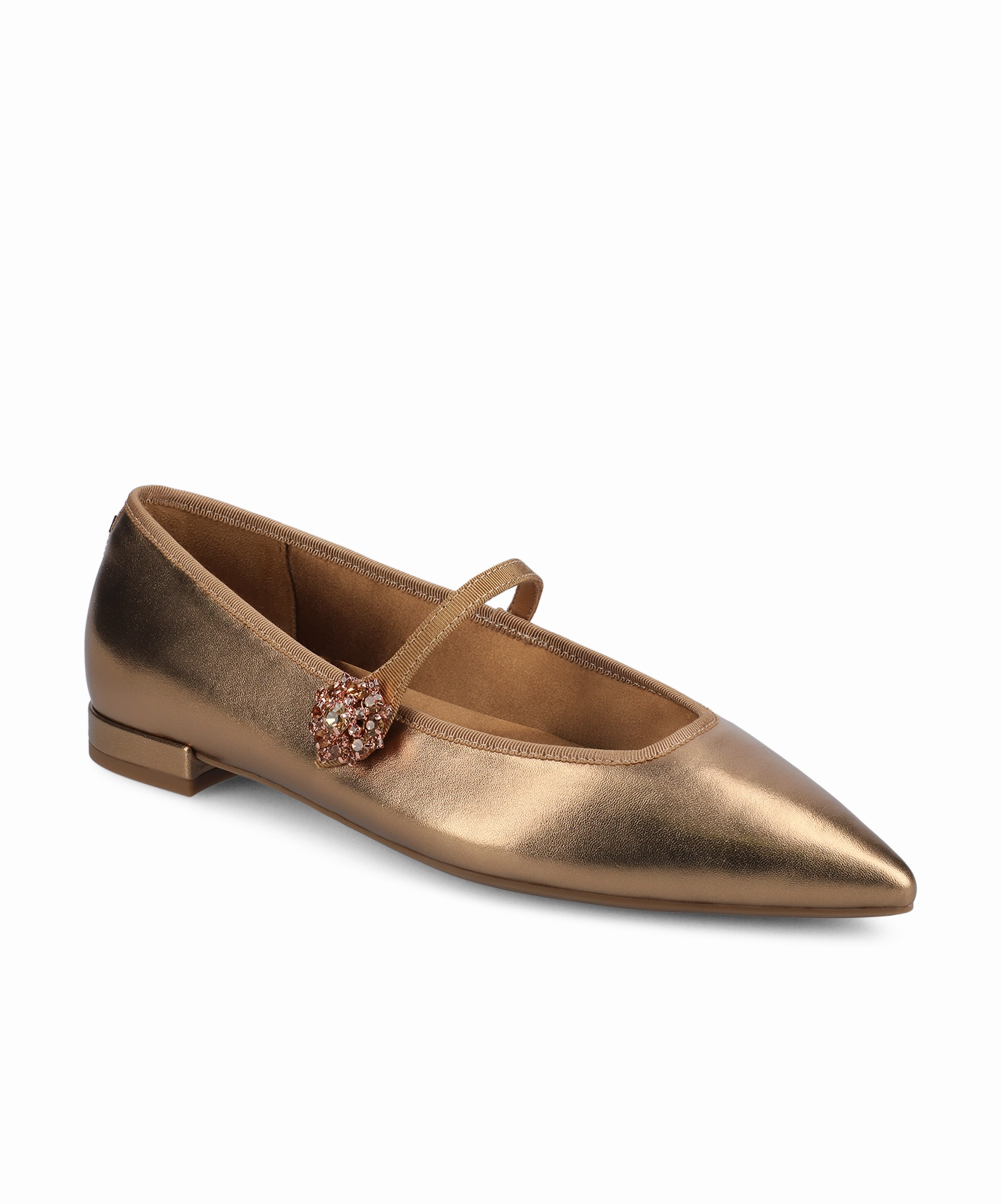 The Goldfinch 15 Mary Jane - Vintage Gold Metal Leather Feather Light Cold Weather Ergonomic Heel Cup