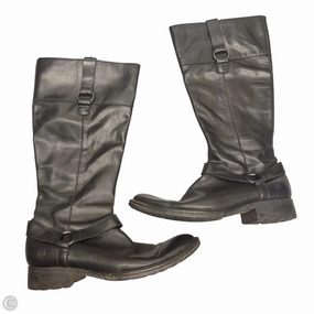 Flat Form Waterproof Weekend Wanderer Boots Knee Heels By Born In Black, Size: 8.5