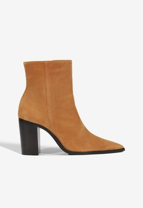 High-Quality Material Soft Insole Mikki Block Suede Bootie