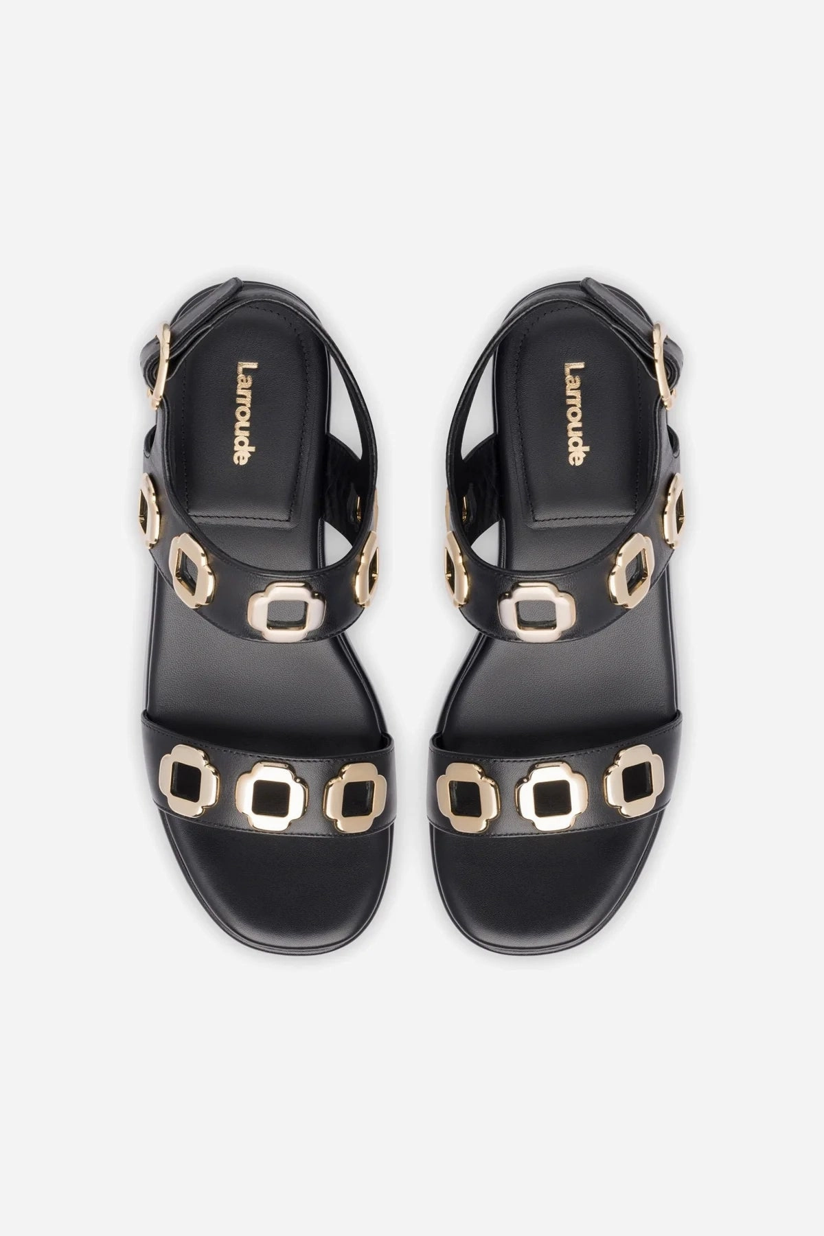 Milan Flatform Sandal In Black Leather Odor Control Agents Hot Weather Wide Fit Baseplate