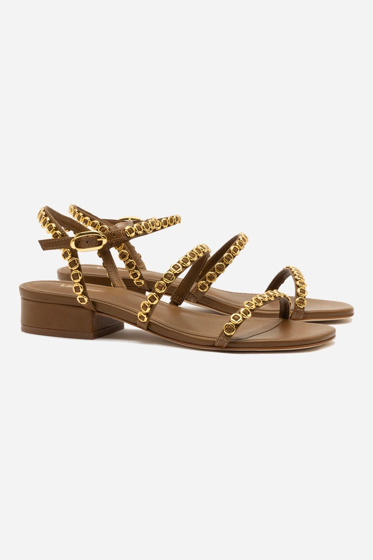 Space Save Reef Glow Milanina Flat Sandal In Russet Leather