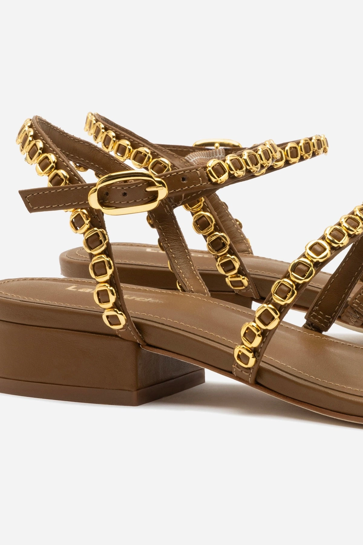Museum Trip Comfort sole Milanina Flat Sandal In Russet Leather