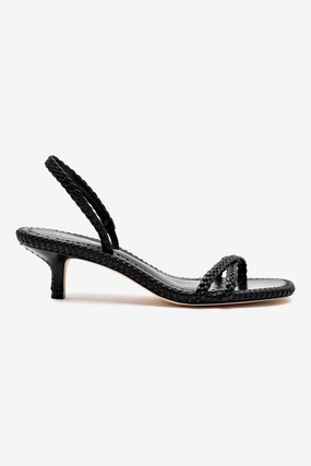 Sleek Summer Footwear Mini Annie Sandal In Black Leather Comfortable Luxe Sandals