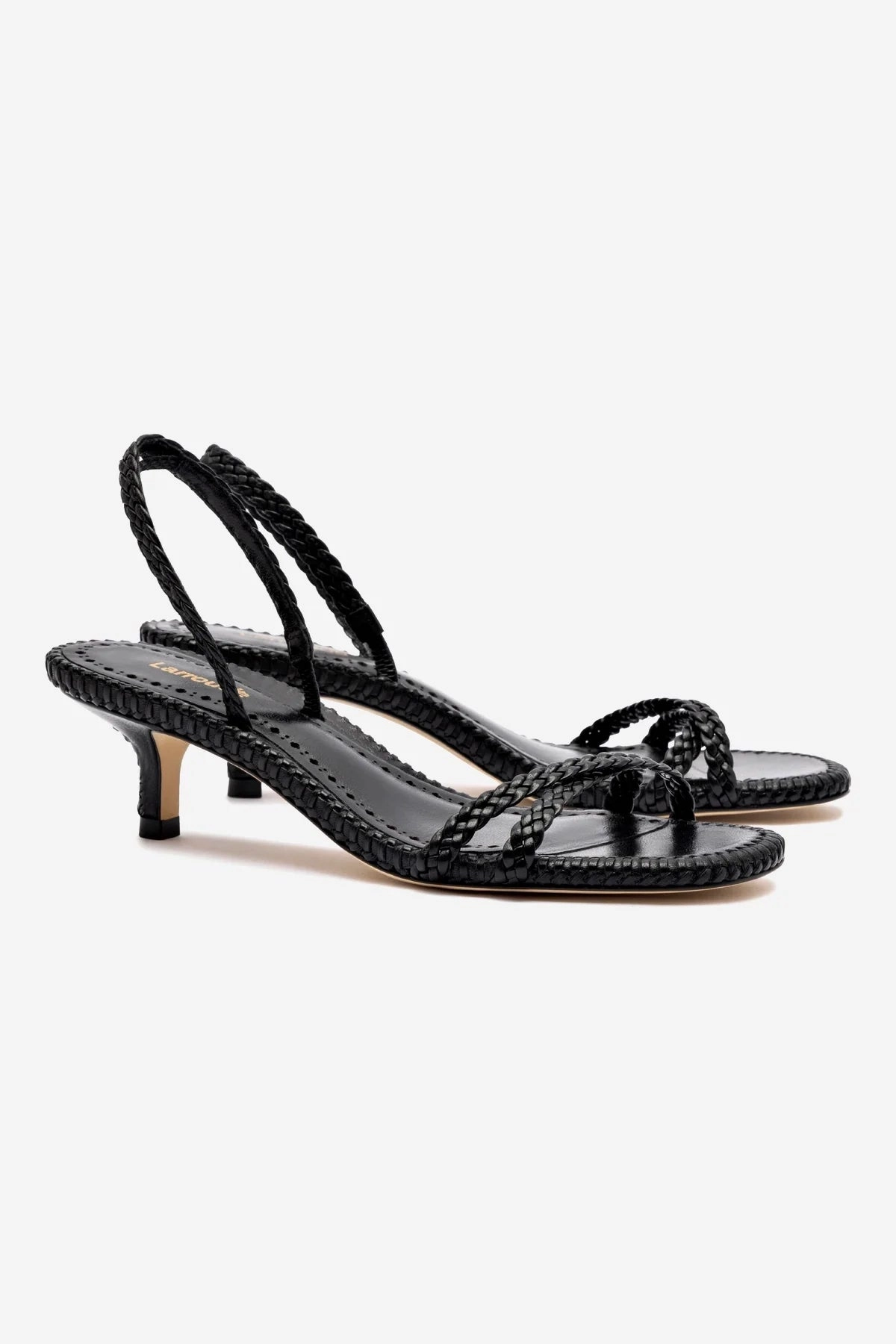 Mini Annie Sandal In Black Leather Comfortable Luxe Sandals Smooth Walk
