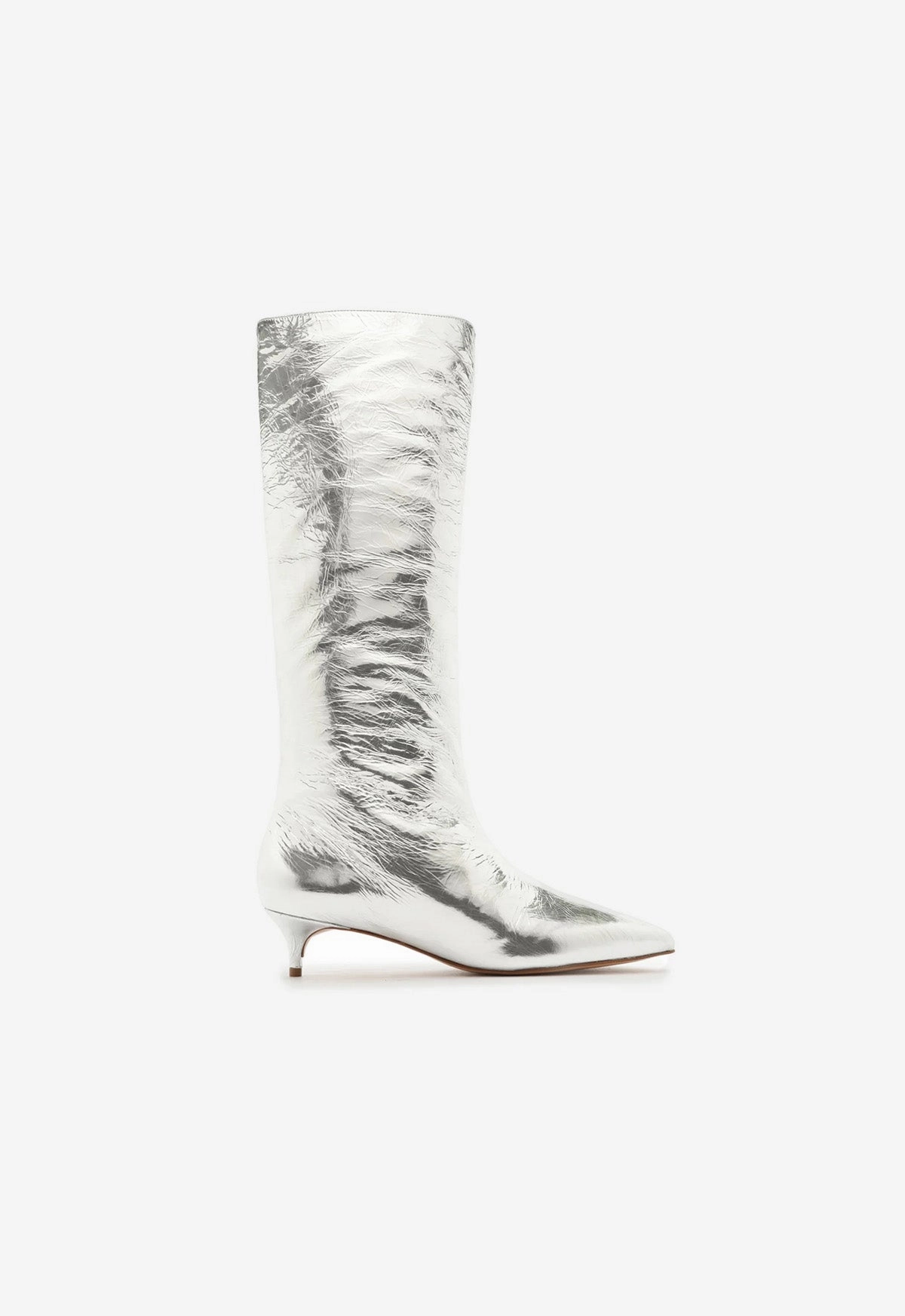 Gail Up Smashed Metallic Leather Boot Durable Material
