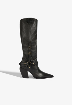 Maine Up Buckle Leather Boot Paris Glow Stable Spark